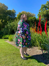 Load image into Gallery viewer, Dark Flora Long Sleeve Stretch Frock