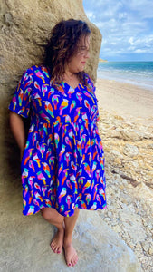 Get Flocked Short Sleeve Stretch Frock. SIZE M (18/20)