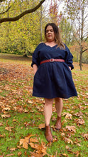 Load image into Gallery viewer, Navy Linen Frock