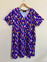 Load image into Gallery viewer, Ready made Get Flocked Short Sleeve Stretch Frock. Size M 18/20