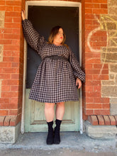 Load image into Gallery viewer, Shadow and Smoke Balloon Sleeve Frock