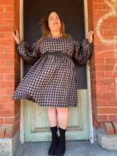 Load image into Gallery viewer, Shadow and Smoke Balloon Sleeve Frock