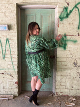 Load image into Gallery viewer, Evergreen Balloon Sleeve Frock SIZE 18