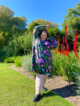 Load image into Gallery viewer, Dark Flora Long Sleeve Stretch Frock