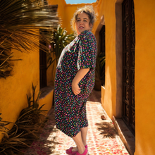 Load image into Gallery viewer, Confetti Short Sleeve Stretch Frock. Size XL