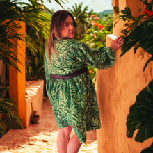 Load image into Gallery viewer, Evergreen Balloon Sleeve Frock Size 18