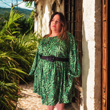 Load image into Gallery viewer, Evergreen Balloon Sleeve Frock Size 18