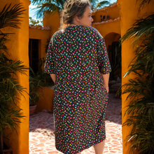 Load image into Gallery viewer, Confetti Short Sleeve Stretch Frock. Size XL