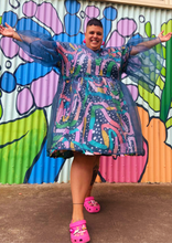 Load image into Gallery viewer, Teal Overgasm Frock Size 28