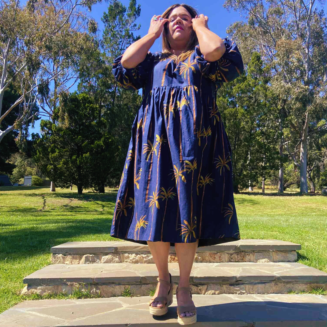 Palm Reader Puff Sleeve Frock