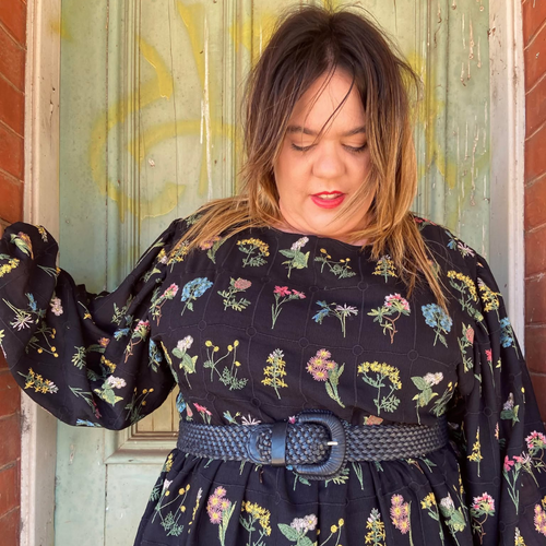 Forget Me Not Balloon Sleeve Frock