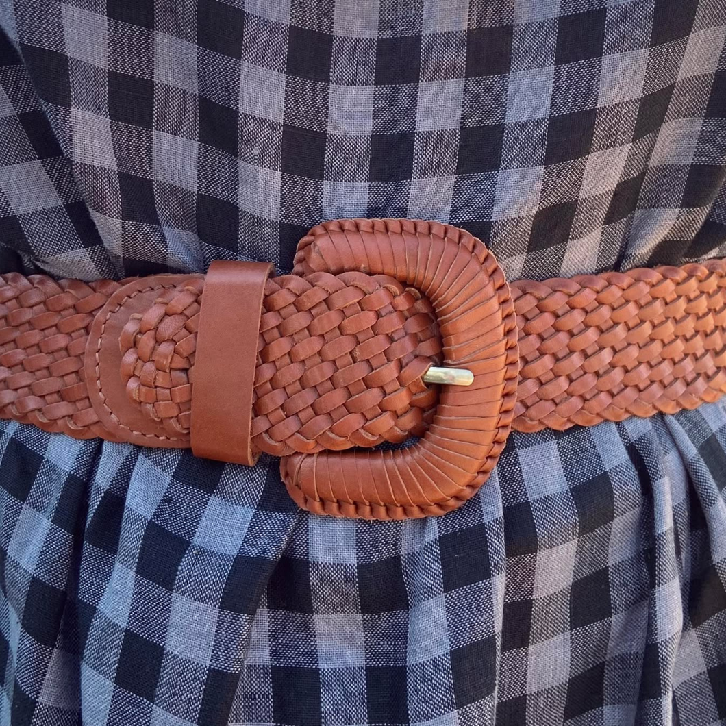 Weave McQueen Tan Belt