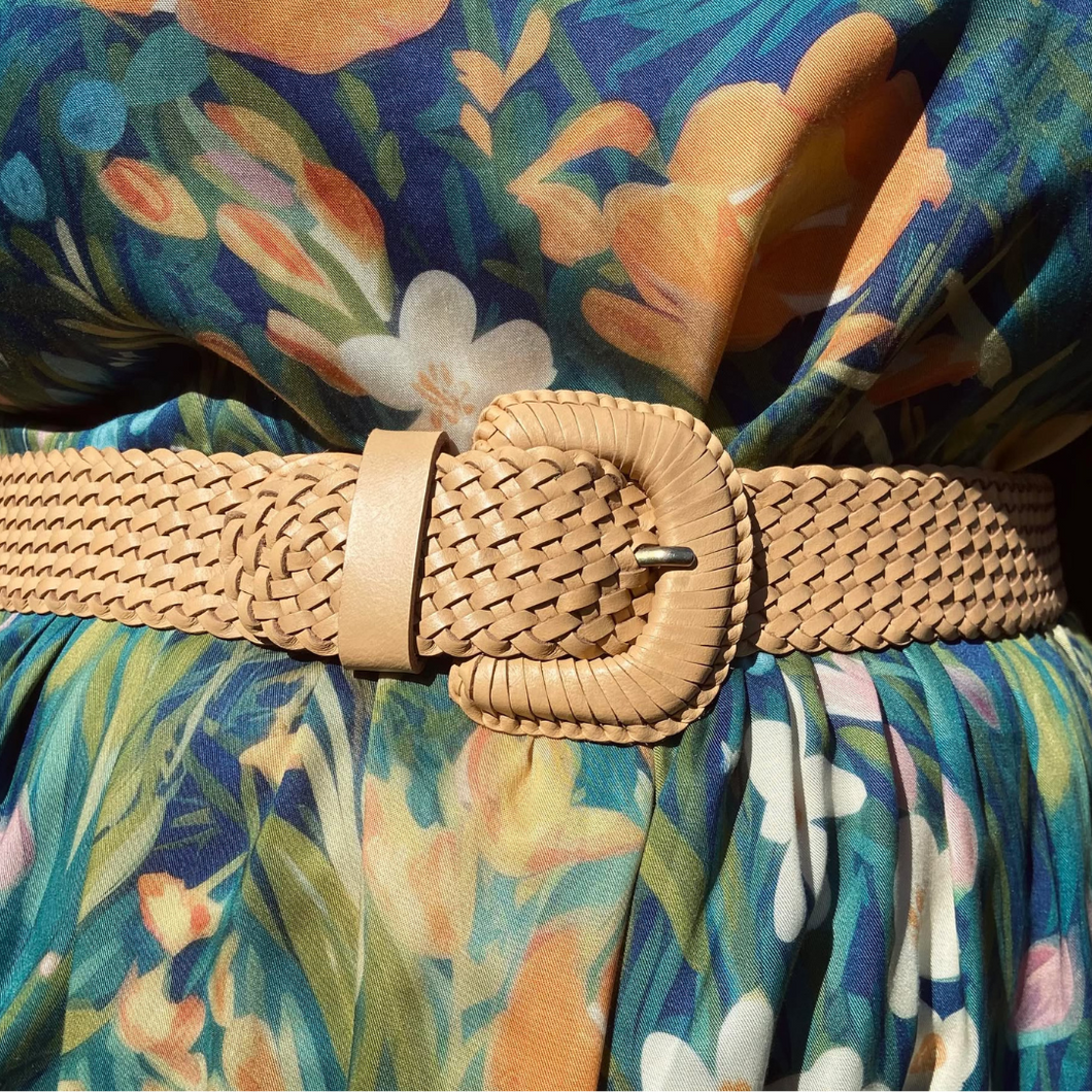 Weave McQueen Beige Belt