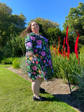 Load image into Gallery viewer, Dark Flora Long Sleeve Stretch Frock