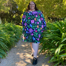 Load image into Gallery viewer, Dark Flora Long Sleeve Stretch Frock