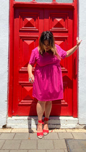 Bespoke Basics Stretch Frock in Fuchsia