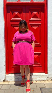 Bespoke Basics Stretch Frock in Fuchsia