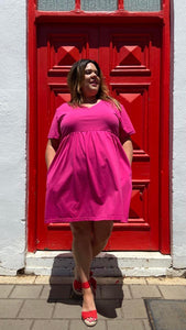 Bespoke Basics Stretch Frock in Fuchsia