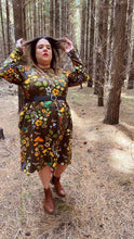 Load image into Gallery viewer, Hummingbirds and Bees Long Sleeve Stretch Frock