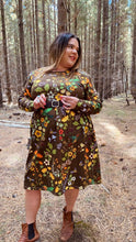 Load image into Gallery viewer, Hummingbirds and Bees Long Sleeve Stretch Frock