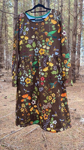 Hummingbirds and Bees Long Sleeve Frock