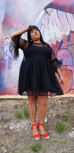Black and Dramatic Tulle Frock
