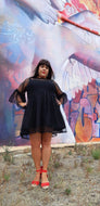 Black and Dramatic Tulle Frock